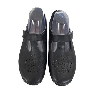 SAS Women Black Leather Tripad Comfort Mary Jane T-Strap Shoes 10 M A7801086‎